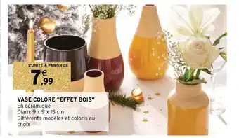 Intermarché Vase Colore "Effet Bois" offre