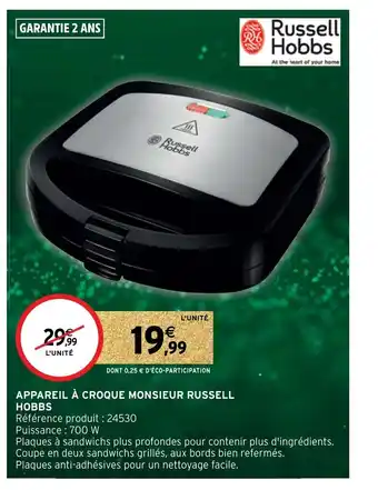 Intermarché Appareil A Croque Monsieur Russell Hobbs offre