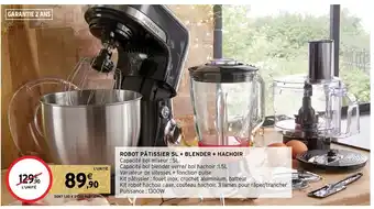 Robot Patissier 5L + Blender + Hachoir