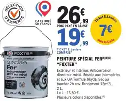 E.Leclerc Brico Peinture spécial fer foxter offre