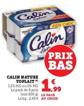 Super U YOPLAIT Calin nature offre