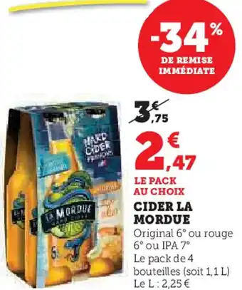 Super U LA MORDUE Cider offre