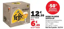 Super U LEFFE Biere blonde 6.6° offre