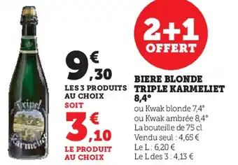 Super U TRIPLE KARMELIET Biere blonde 8,4° offre