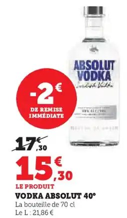 Super U ABSOLUT VODKA offre