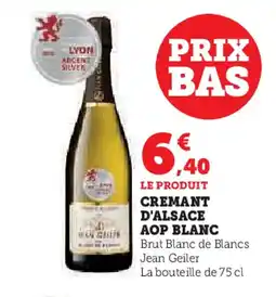 Super U Cremant d'alsace aop blanc offre