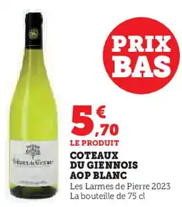 Super U Coteaux du giennois aop blanc offre