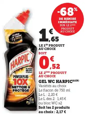 Super U HARPIC Gel wc offre