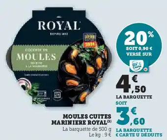 Super U Moules cuites mariniere royal offre