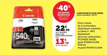 Super U CANON Cartouche pg- noire offre