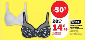 Super U DIM Soutien gorge armatures ligne generous offre