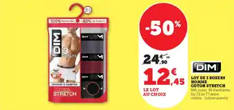 Super U DIM Lot de 3 boxers 45 homme coton stretch offre