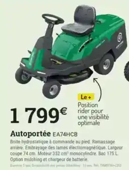 Espace emeraude Autoportée EA74HCB offre