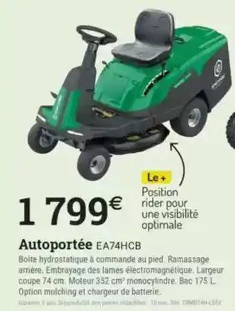 Espace emeraude Autoportée EA74HCB offre