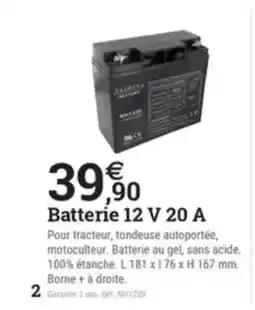 Espace emeraude Batterie 12 V 20 A offre