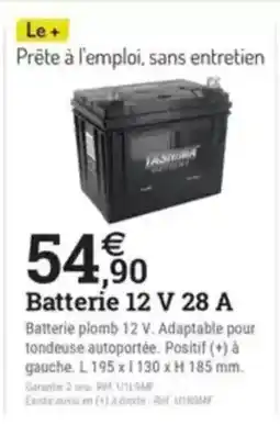 Espace emeraude Batterie 12 V 28 A offre