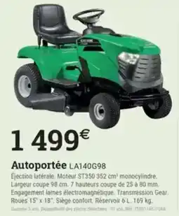 Espace emeraude Autoportée LA140G98 offre