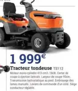 Espace emeraude Tracteur tondeuse TS112 offre