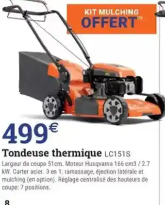 Espace emeraude Tondeuse thermique LC151S offre