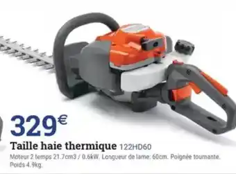 Espace emeraude Taille haie thermique 122HD60 offre