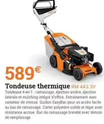 Espace emeraude Tondeuse thermique RM 443.3V offre