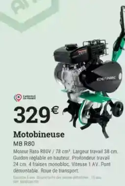 Espace emeraude Motobineuse MB R80 offre