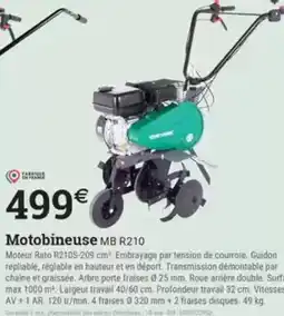 Espace emeraude Motobineuse MB R210 offre