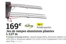 Espace emeraude Jeu de rampes aluminium pliantes offre