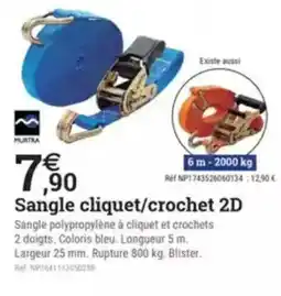 Espace emeraude Sangle cliquet/crochet 2D offre