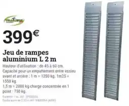 Espace emeraude Jeu de rampes aluminium L 2m offre