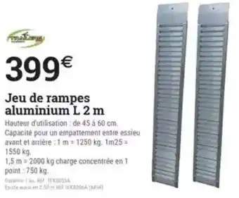 Espace emeraude Jeu de rampes aluminium L 2m offre