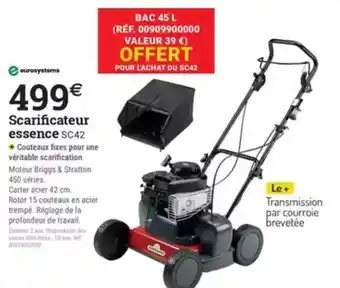 Espace emeraude Scarificateur essence SC42 offre