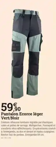 Espace emeraude Pantalon Ecorce léger Vert/Noir offre