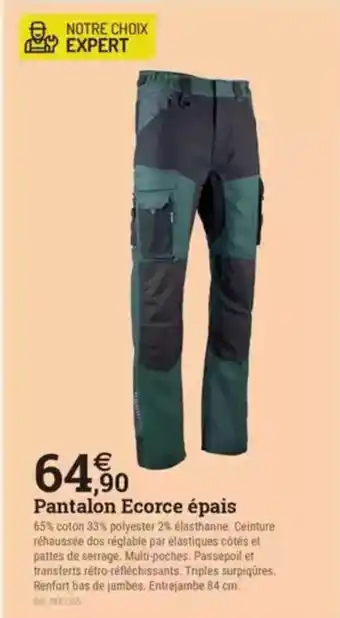 Espace emeraude Pantalon Ecorce épais offre