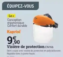 Espace emeraude KAPRIOL Visière de protection EN166 offre