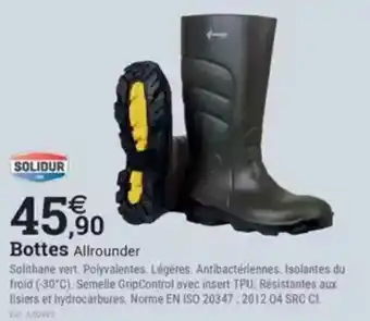 Espace emeraude SOLIDUR Bottes Allrounder offre