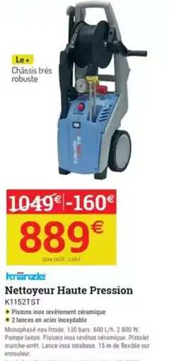 Espace emeraude KRANZLE Nettoyeur Haute Pression K1152TST offre