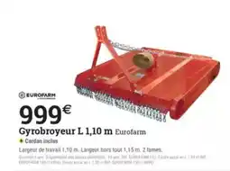 Espace emeraude EUROFARM Gyrobroyeur L 1,10 m offre