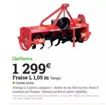 Espace emeraude Fraise L 1,05 m Tango offre