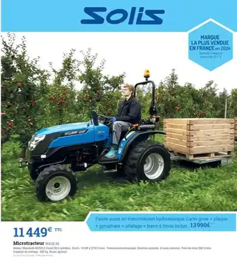 Espace emeraude SOLIS Microtracteur offre