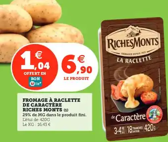 Utile RICHES MONTS Fromage à raclette de caractère offre