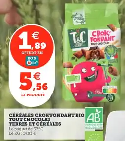 Utile Céréales crok'fondant bio tout chocolat terres et céréales offre