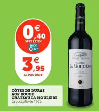 Utile CHÂTEAU LA MOULIÈRE Côtes de duras aop rouge offre