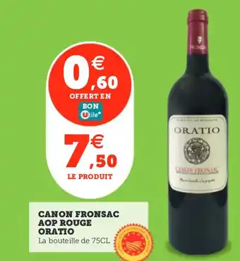 Utile ORATIO Canon fronsac aop rouge offre