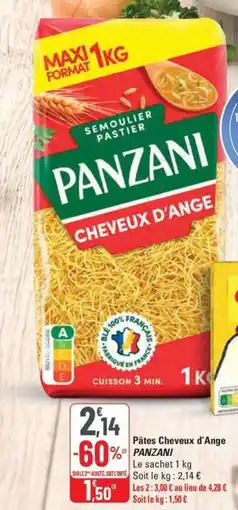 G20 PANZANI Pâtes Cheveux d'Ange offre