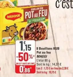 G20 MAGGI 8 Bouillons KUB Pot au feu offre