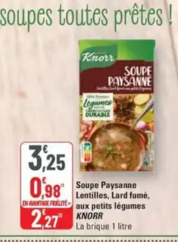 G20 KNORR Soupe Paysanne Lentilles, Lard fumé, aux petits légumes offre