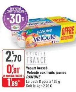 G20 DANONE Velouté aux fruits jaunes offre