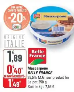 G20 BELLE FRANCE Mascarpone offre