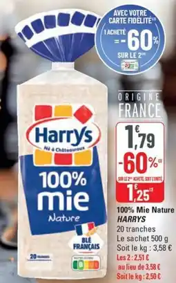 G20 HARRYS 100% Mie Nature offre